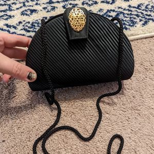 Black Half Circle Crossbody